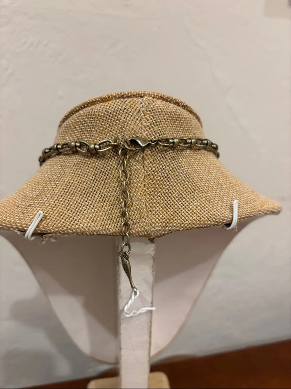 Chloe + Isabel Fair Isle Statement Necklace with Deep Red Teardrop Gems
